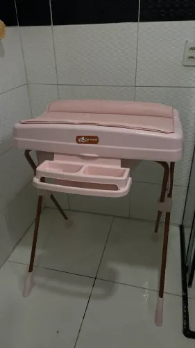 Banheira de Bebê Burigotto Millenia+ Mon Amour Trocador Rosa