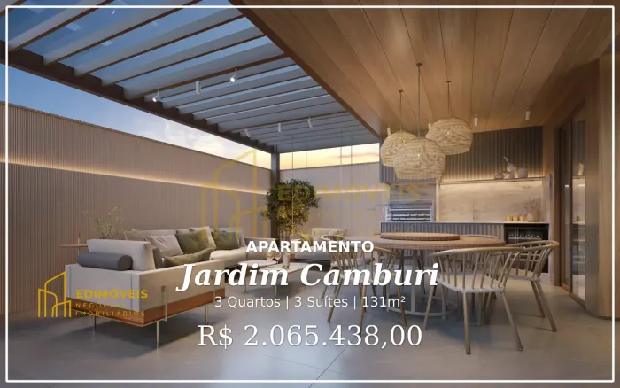 Viva o luxo: apartamento Garden com 3 suítes em Jardim Camburi