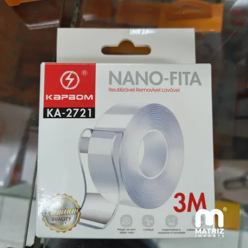 Nano Fita Dupla Face Lavavel e Reutilizavel - Kapbom (3 Metros)