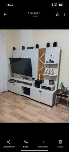 Estante Home Theater Lukaliam Cross - Espaçosa e Moderna