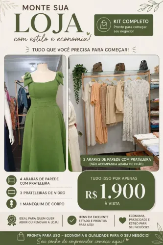 Arara de parede - manequim
