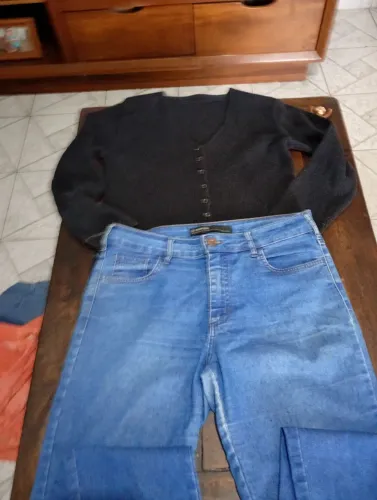 Calça Forum feminina elastano 42l/44 + casaco linhão