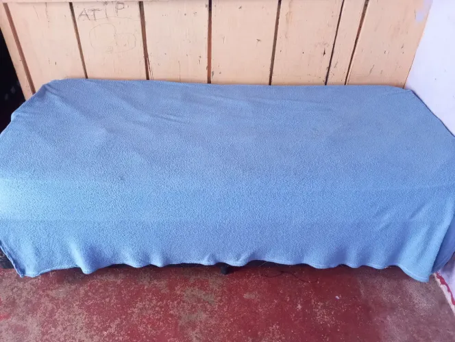 Cama de solteiro com o colchão 