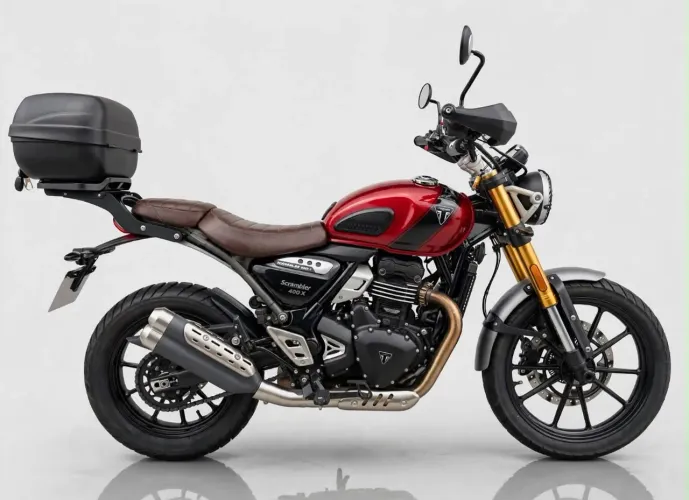 Triumph Scrambler 400 X 2024/2025 VERMELHA - 27.000km - Baú + Acessórios - R$28.500