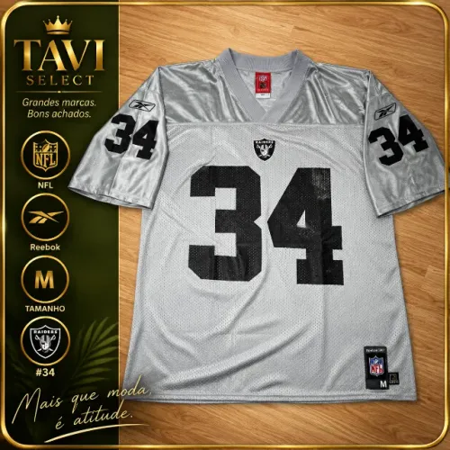 Jersey Oakland Raiders Reebok NFL número 34 LaMont Jordan, tamanho M.
