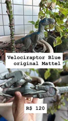 Dinossauro Velociraptor Blue Jurassic World (original Mattel)
