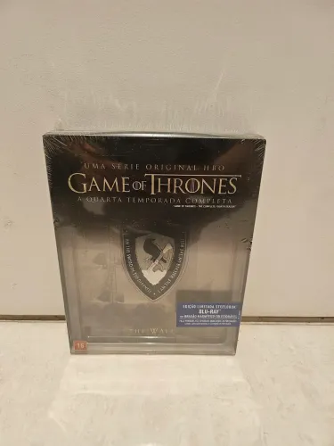 BLURAY STEELBOOK GAME OF THRONES 4ª TEMPORADA COMPLETA LACRADO COM BRASÃO MAGNÉTICO