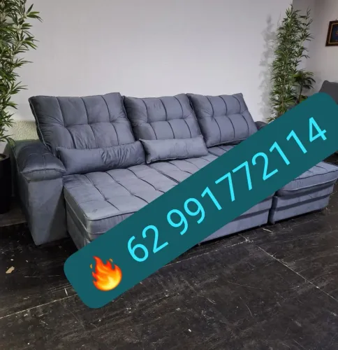 SOFÁ RETRÁTIL E RECLINÁVEL 2.90 LARGURA GIGANTE E CONFORTÁVEL 
