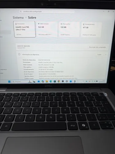 NOTEBOOK DELL ULTRA 5 16gb ram