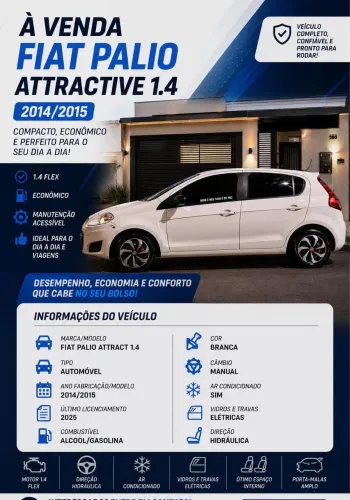 Fiat Palio Attra./italia 1.4 EVO F.flex 8V 5P 2015