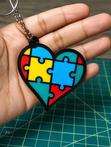 Chaveiro símbolo do autismo