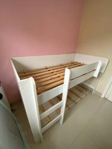 Beliche Infantil Branca + Colchões de Solteiro