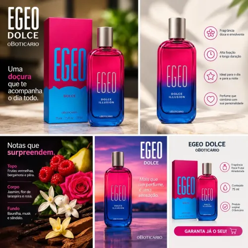 Perfume Egeo Dolce illusion - Oboticário . FAÇO ENTREGA