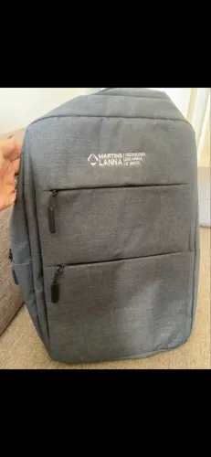 Mochila executiva cinza nova