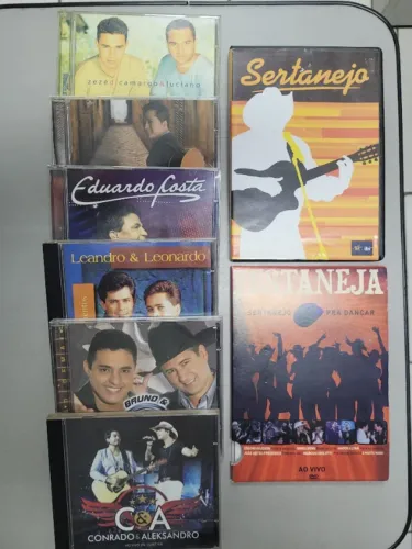 lote CDs e DVDs sertanejo