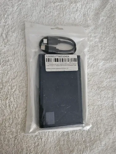HD Externo de 1TB em acrílico transparente USB-C 3.1