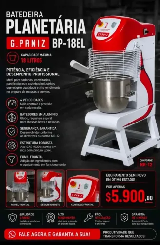 BATEDEIRA PLANETÁRIA G.PANIZ BP-18EL