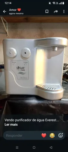 Purificador de água soft Everest prata semi novo