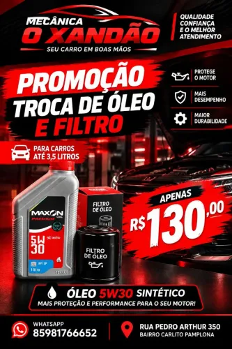 Troca de óleo e filtro