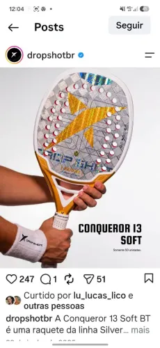 RAQUETE DROP SHOT CONQUEROR 13 SOFT BT - EDIÇÃO LIMITADA