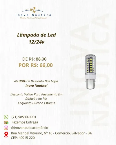 Lâmpada de Led 12/24V