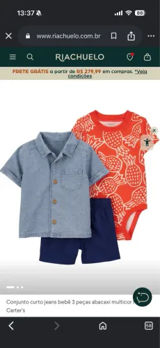 Conjunto Carters 9 meses