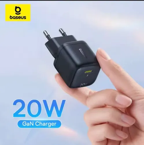 Fonte carregamento rápido Tipo C Baseus 20w - Original e com garantia/Lacrada-Branca/preta