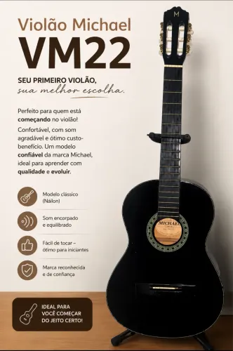 Violão Michael VM22 + acessórios