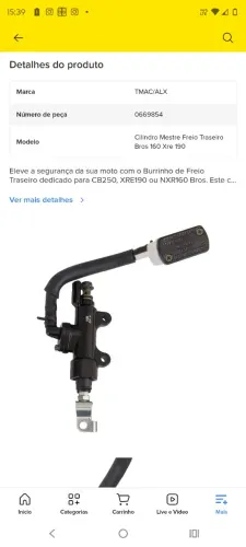 Burrinho de freio traseiro .