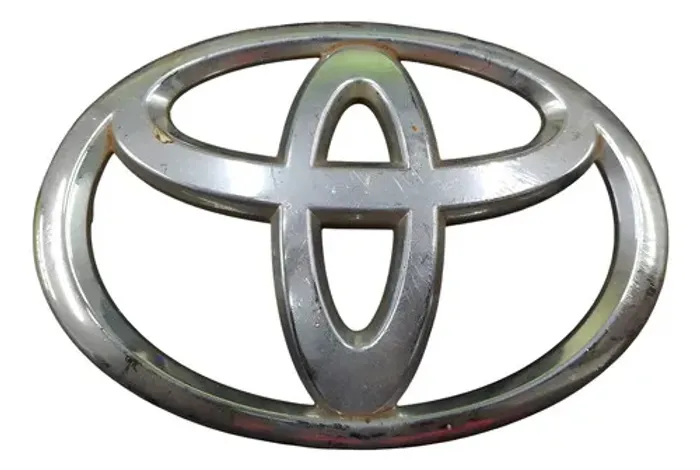 Emblema Tampa Traseira Toyota Corolla 2009 2017 Cinza