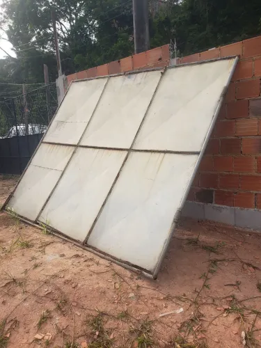 PORTÃO DE CHAPA PARA GARAGEM, GALPÃO OU TERRENO