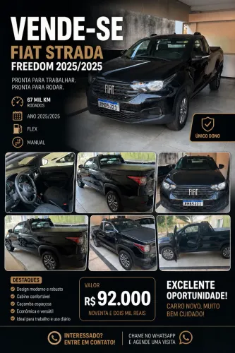 Fiat Strada Freedom 1.3 Flex 8V CS Plus 2025