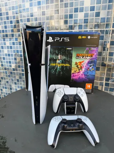 Ps5 Slim Digital 1Tb com 2 controles