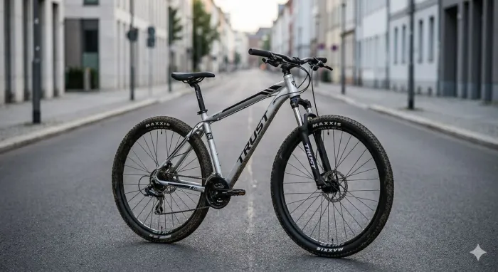 Bike Aro 29 Trust - 24 Vel Prateado<br><br>Prateado/Preto Tamanho do quadro: 21