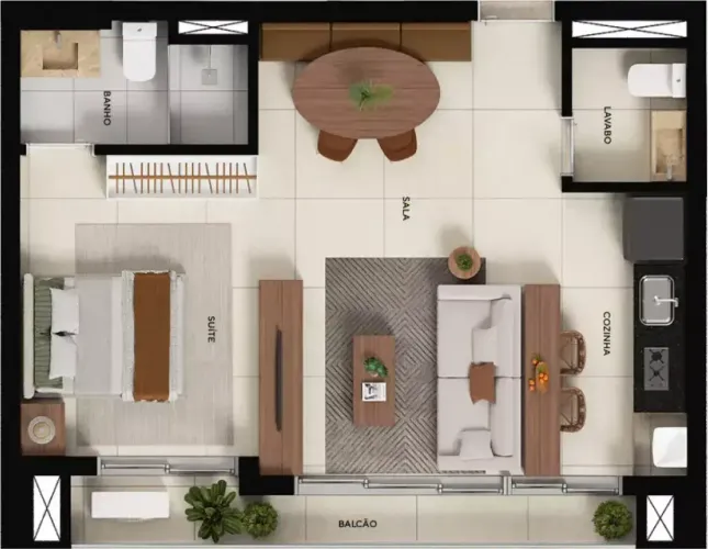 Apartamento OPUS - 44 metros quadrados com 1 quarto em Serrinha - Goiânia - GO