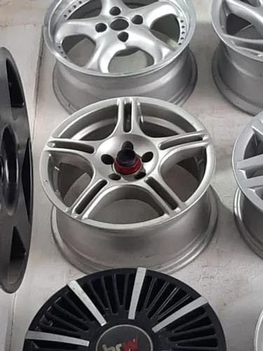 Roda aro 15 tsw Prata evo tala 7 VW Fox 5X100 jogo taluda