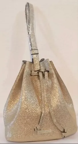 Linda bolsa dourada (Nova) tam 18 cm de comp 18 cm