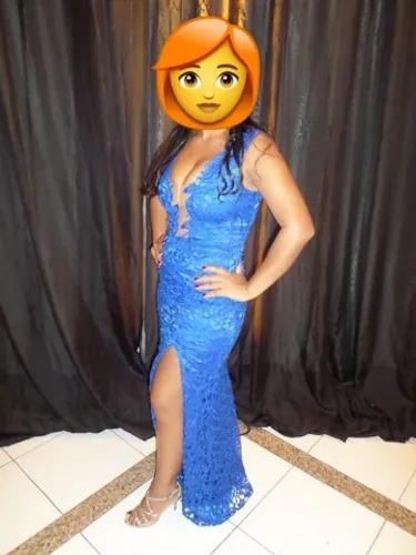 Vestido azul Royal troco por celular ou vendo