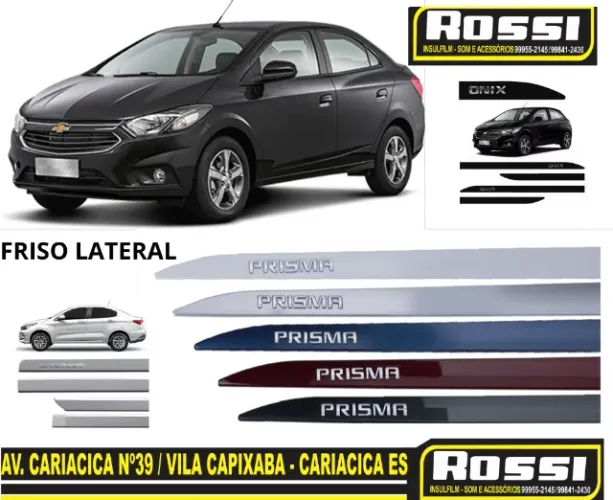 Friso Lateral Automotivo - Cores Diversas - Veículos Nacionais e Importados;/ Consulte