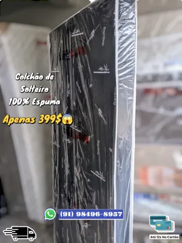 COLCHÃO DE SOLTEIRO 100% ESPUMA