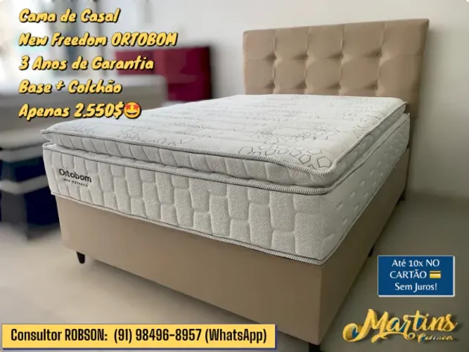 CAMA DE CASAL DE LUXO DA ORTOBOM TOP DE LINHA