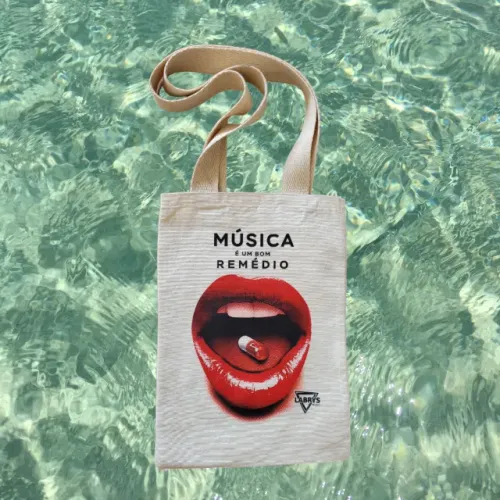 Ecobag Unissex Música É Um Bom Remédio Labrys Music