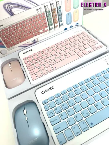 Mini kit teclado e mouse sem fio Bluetooth