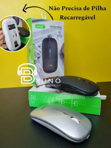 Mouse sem fio recarregavel 