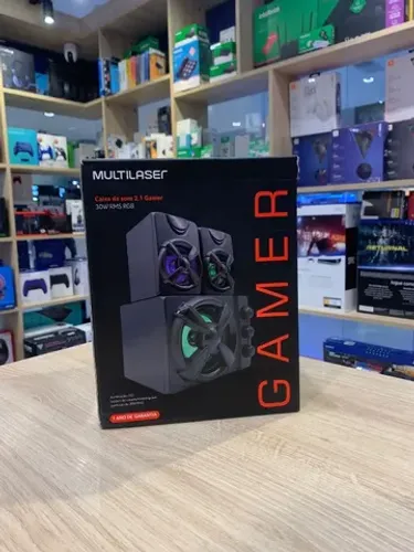 Caixa de Som Multilaser Gamer 2.1 - Nova Lacrada - Parcelamos Sem Juros