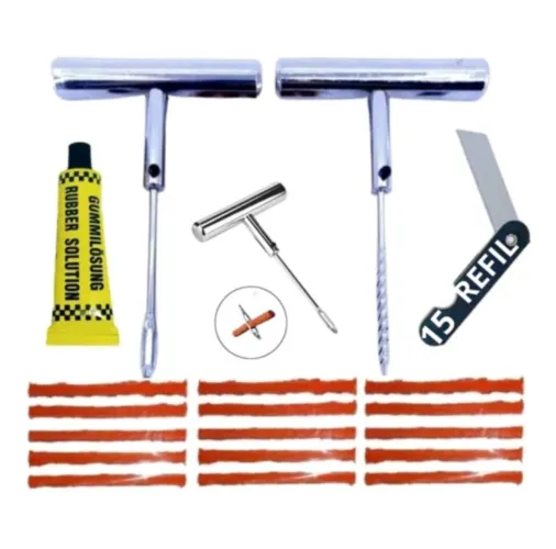 Kit reparo cromado metal 5 refis com cola completo