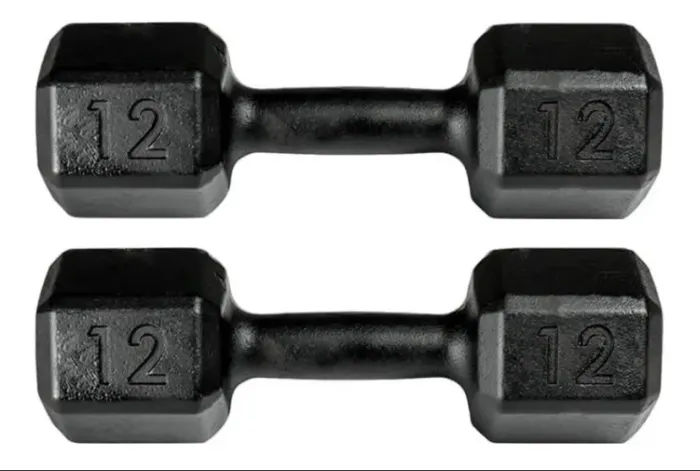 Par Halter Sextavado Pintado 12 kg 