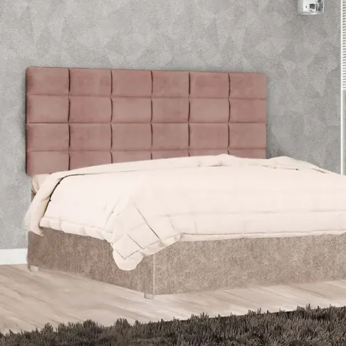 Cabeceira Box Bronze Casal Tec Deluxe Rosa Seco - Em Oferta