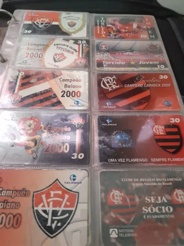 Coleção de cartões telefônicos de futebol