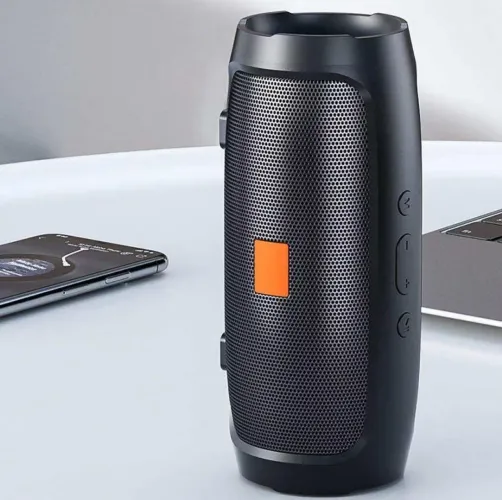 Caixa de Som Bluetooth Mini, 16cm, Vermelho ou preto (Novo)